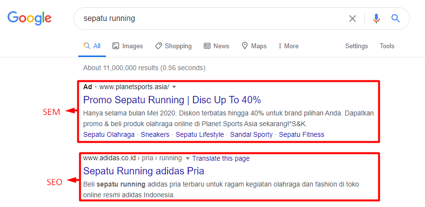 belajar digital marketing untuk pemula SEM dan SEO