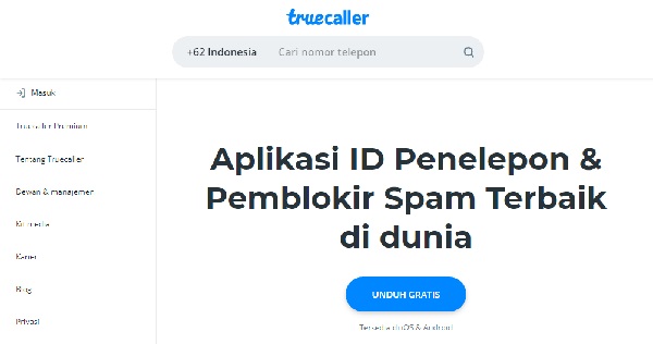 cara cek pemilik nomor telepon dengan truscaller
