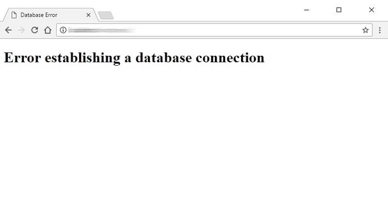 Gambaran Error establishing a database connection
