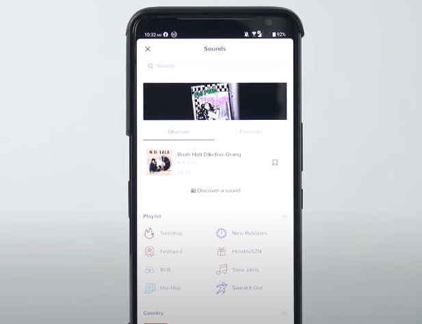 Pilih lagu tiktok