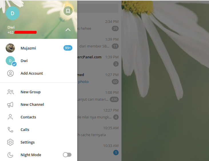 cara daftar telegram